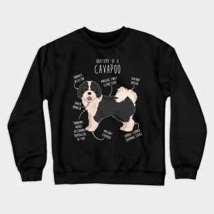 Parti Cavapoo Dog Anatomy Crewneck Sweatshirt